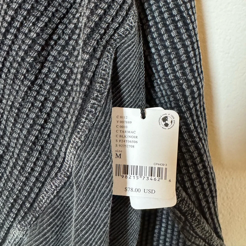 FP One Blake Thermal Black Waffle Knit Top - Picture 2 of 4